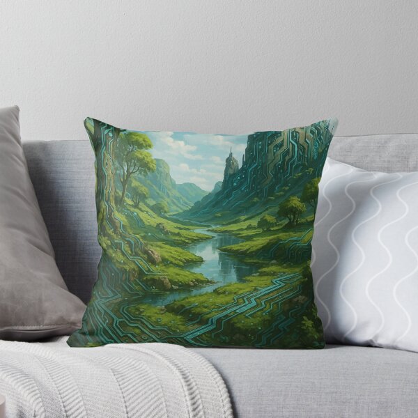 Item preview, The Circuit Grove – Techno-Eden Landscape Art designed and sold by AbstractAnom.