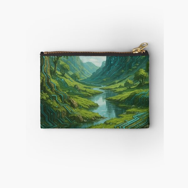 Item preview, The Circuit Grove – Techno-Eden Landscape Art designed and sold by AbstractAnom.