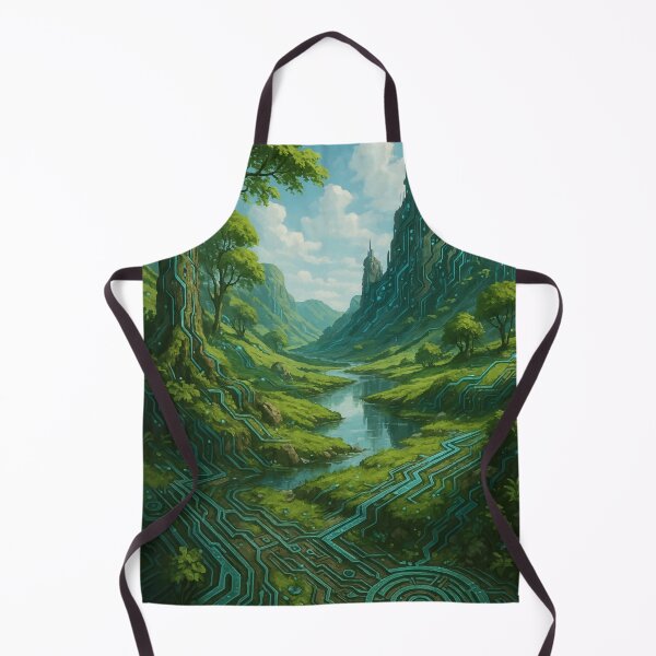 Item preview, The Circuit Grove – Techno-Eden Landscape Art designed and sold by AbstractAnom.