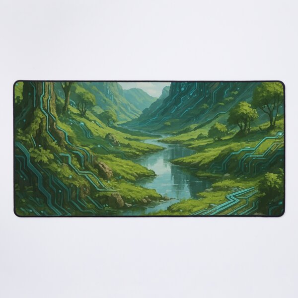 Item preview, The Circuit Grove – Techno-Eden Landscape Art designed and sold by AbstractAnom.