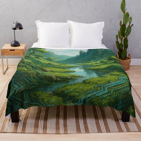 Item preview, The Circuit Grove – Techno-Eden Landscape Art designed and sold by AbstractAnom.
