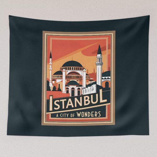 Item preview, A Vintage Travel Illustration of Istanbul - Turkey designed and sold by GoodOldVintage.
