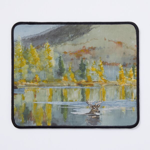 Item preview, Deer swimming in lake designed and sold by 19th Century in Color.