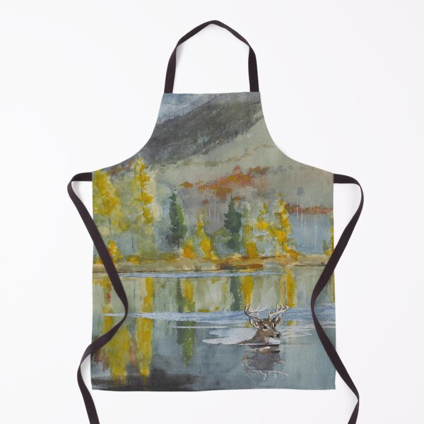 Item preview, Deer swimming in lake designed and sold by 19th Century in Color.