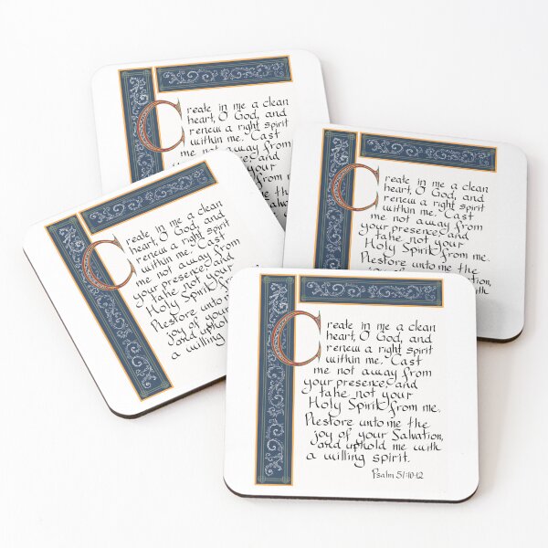Item preview, Psalm 51 Illuminated Manuscript designed and sold by Madelyn Craig.