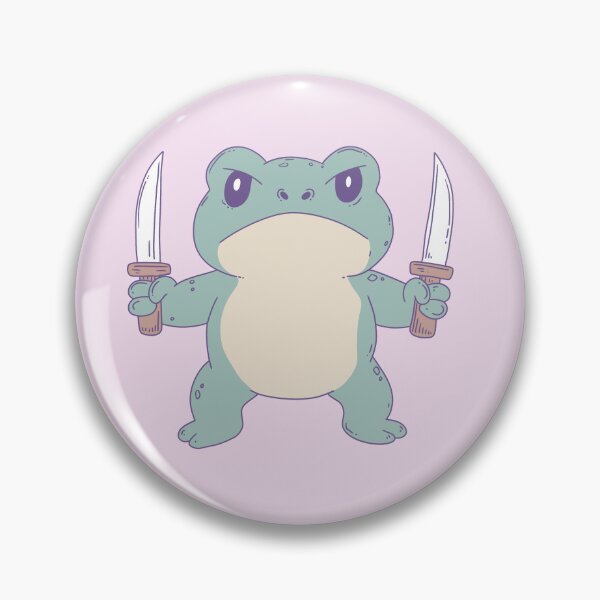 Item preview, Kawaii Angry Frog With Knives designed and sold by Jess.a.creates.