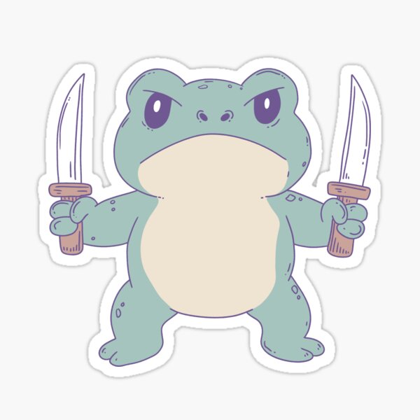 Artikel-Vorschau von Kawaii wütender Frosch mit Messern, designt und verkauft von Jess.a.creates.