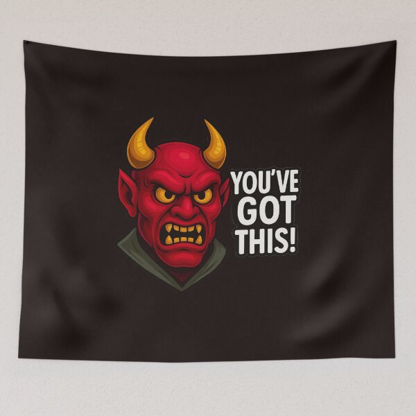 Item preview, Intense Red Devil with “You’ve Got This!” Motivation designed and sold by Thaivi Design.