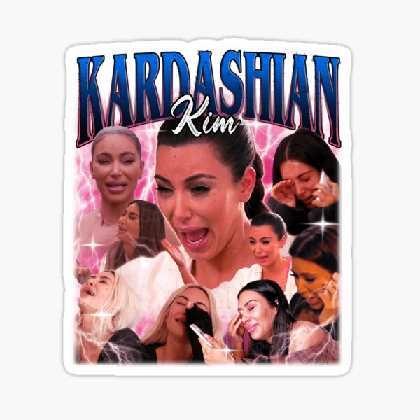 Aperçu de l'œuvre Mème vintage en pleurs de Kim Kardashian créée et vendue par quotes-print.
