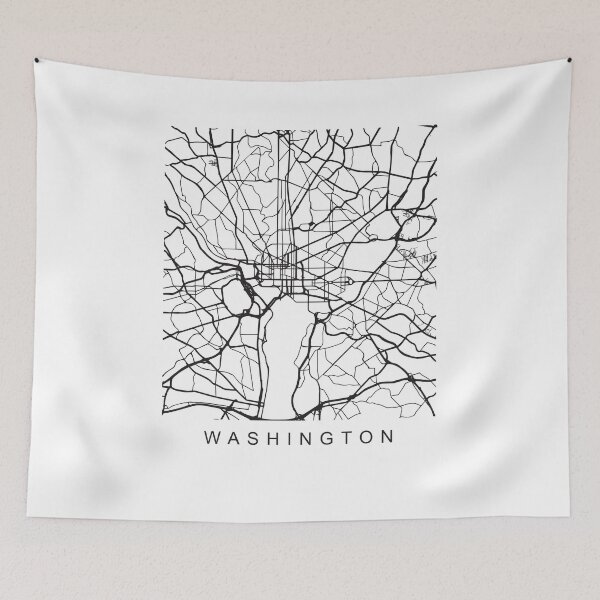 Item preview, Washington Minimalist City Street Map Dark Design designed and sold by Andrewkgolf.