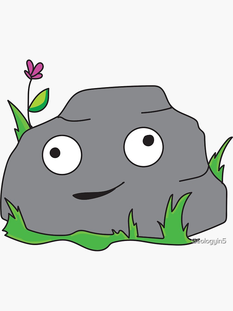 Thumbnail 3 of 3, Sticker, Cute Cartoon Rock designed and sold by Geologyin5.