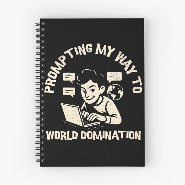 Item preview, Prompting My Way to World Domination – AI Humor for Prompt Engineers & Developers designed and sold by Honominu.