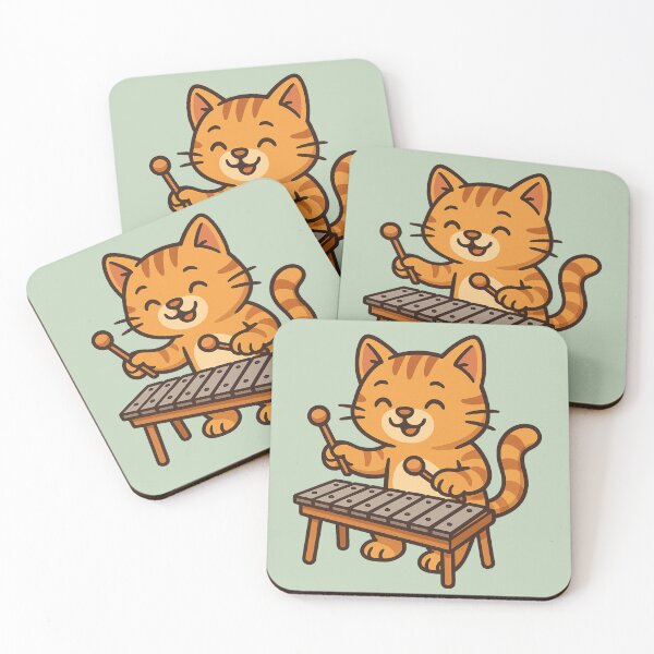Item preview, Joyful Cat Playing Glockenspiel  designed and sold by Brontox.