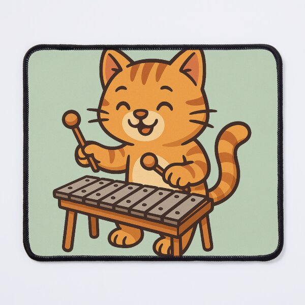 Item preview, Joyful Cat Playing Glockenspiel designed and sold by Brontox.