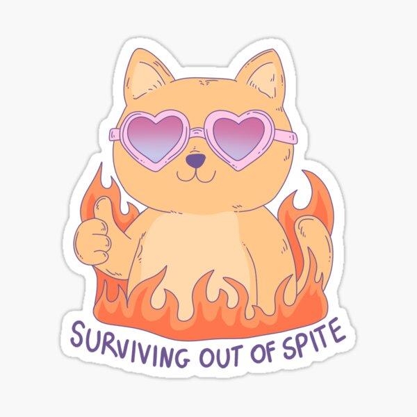 Artikel-Vorschau von Aus Trotz getriebene Katze mit Herzbrille, Meme, designt und verkauft von Jess.a.creates.