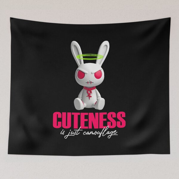Item preview, Rebel Bunny Camouflage Kawaii Attitude designed and sold by AtuqStudio.