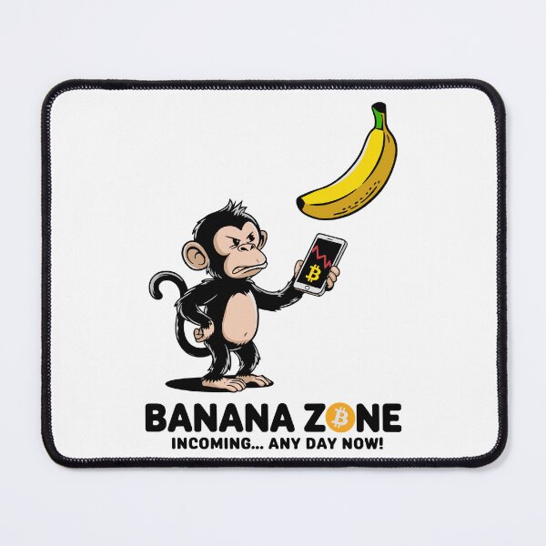 Item preview, Banana Zone Incoming – Bitcoin Meme Ape Design designed and sold by BeamiCreations.