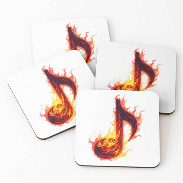 Item preview, Musical note in flames designed and sold by Fab-Haven.