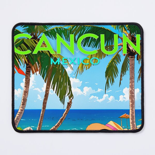 Item preview, Stickers, poster of a beautiful girl on the beach in Mexivo, Cancun. Anime 80. designed and sold by UrbanTRIP.