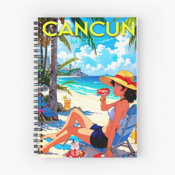 Item preview, Stickers of a beautiful girl on the beach in Cancun, Mexico. Anime 80. designed and sold by UrbanTRIP.