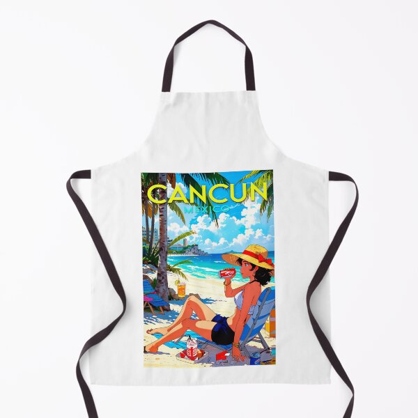 Item preview, Stickers of a beautiful girl on the beach in Cancun, Mexico. Anime 80. designed and sold by UrbanTRIP.