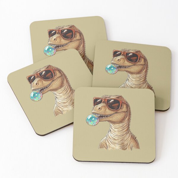 Item preview, Dinosaur Wearing Sunglasses Blowing Bubble Gum designed and sold by Myra365Art.