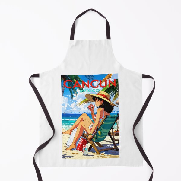 Item preview, Stickers of a beautiful woman on the beach in Cancun, Mexico. anime 80 designed and sold by UrbanTRIP.