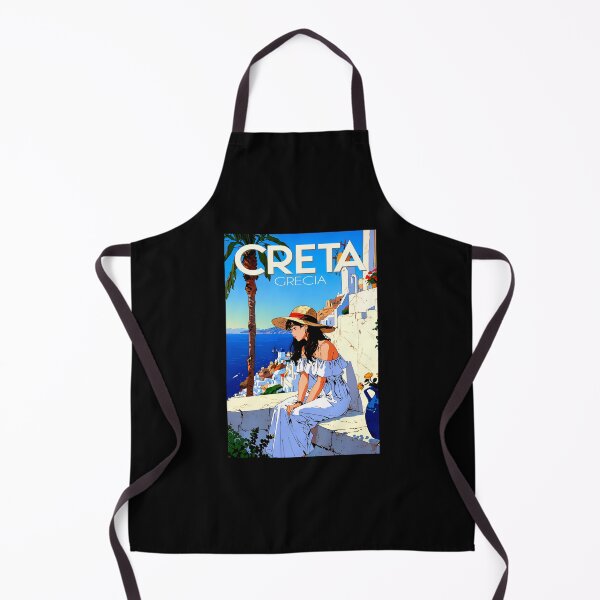 Item preview, travel to Crete, Greece, beautiful retro anime sticker. designed and sold by UrbanTRIP.