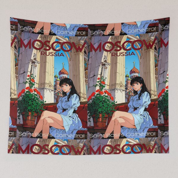 Item preview, Travel to Moscow, Russia beautiful retro anime sticker posters. designed and sold by UrbanTRIP.