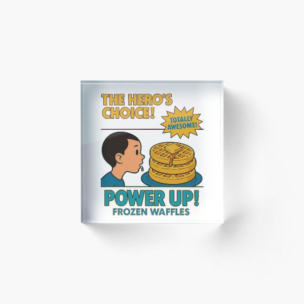 Item preview, Power Up Waffles Shirt – Retro 80s Parody Tee, Vintage Stranger Snack Vibes designed and sold by Fandom Threads.