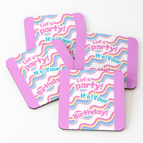 Item preview, LETS PARTY, BIRTHDAY CARD, COLOURFUL WIGGLES designed and sold by AASparksDesigns.