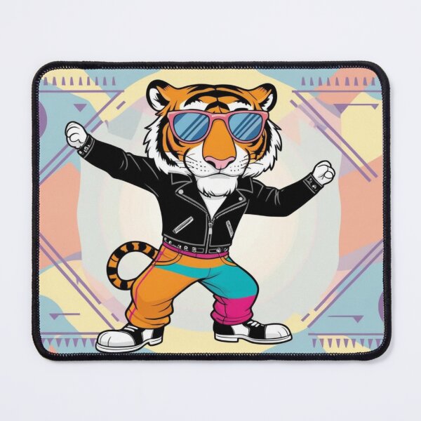 Item preview, Dancing 80s Tiger | Retro Animal Style | Design with Attitude designed and sold by All Creative Designer.