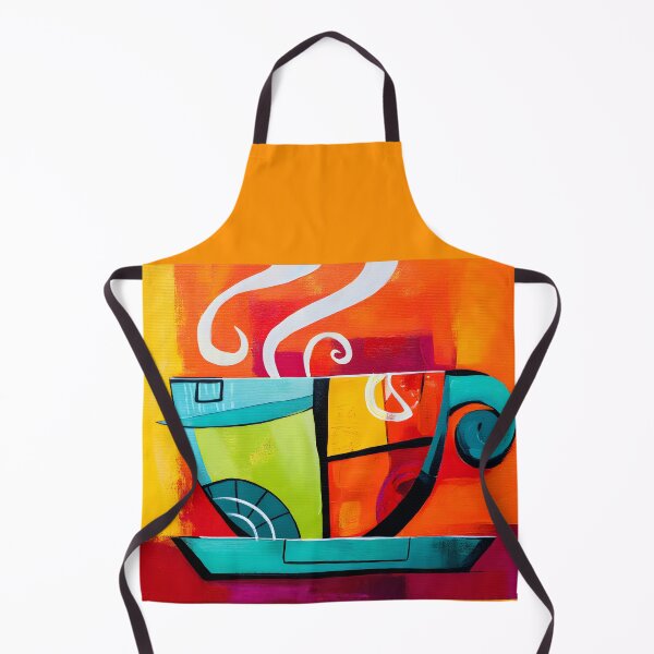 Item preview, Bold Brew - Abstract Coffee Cup with Geometric Patterns and Dynamic Steam designed and sold by OlfactoART Studio.