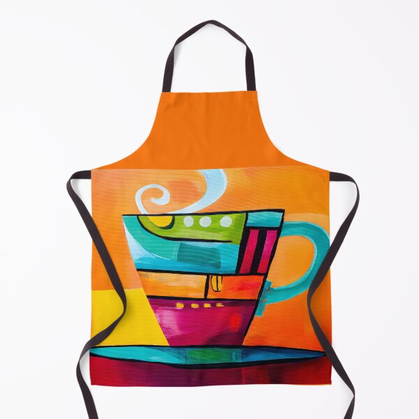 Item preview, Vibrant Energy - Abstract Geometric Coffee Cup in Bold Colors with Steaming Essence designed and sold by OlfactoART Studio.