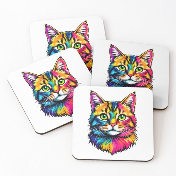 Item preview, Colorful cat designed and sold by Grypis.
