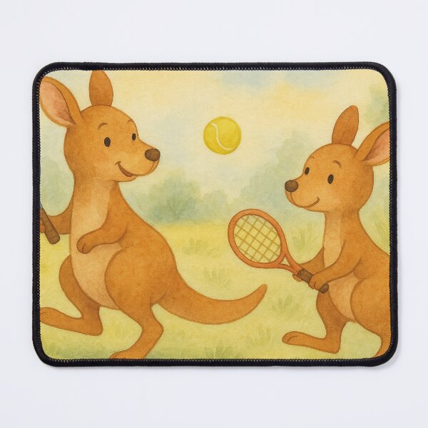 Item preview, Two kangaroos playing tennis designed and sold by Mauswohn.