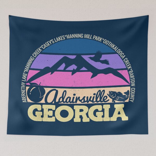 Item preview, Adairsville Georgia Sunset Retro Vintage Local Pride Logo designed and sold by CRHPOD20.