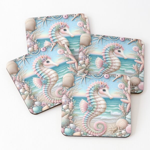 Item preview, Ocean Treasures and Pastel Seahorse designed and sold by purplesensation.