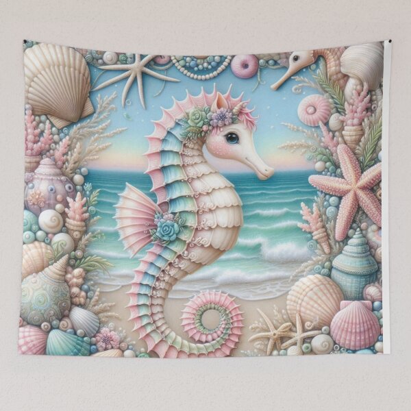 Item preview, Ocean Treasures and Pastel Seahorse designed and sold by purplesensation.