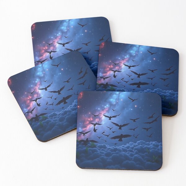 Item preview, SPACE BIRDS fantasy science fiction dreamy art designed and sold by Jt41.