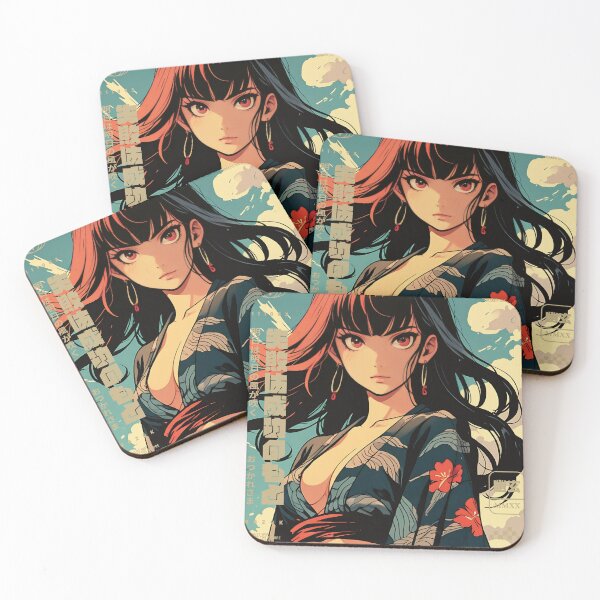 Item preview, cute japanese girl with kimono designed and sold by BOZGO.