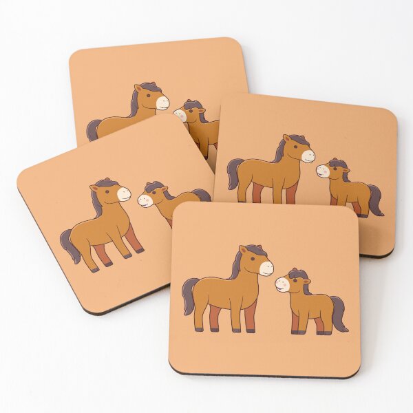 Item preview, Cute horse and foal in cartoon style. designed and sold by alvariski.