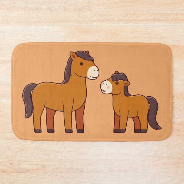 Item preview, Cute horse and foal in cartoon style. designed and sold by alvariski.