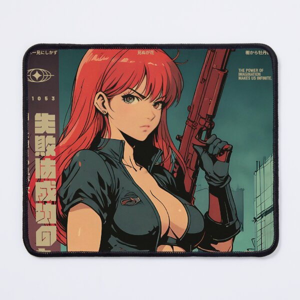 Item preview, Redhead anime girl with gun designed and sold by BOZGO.