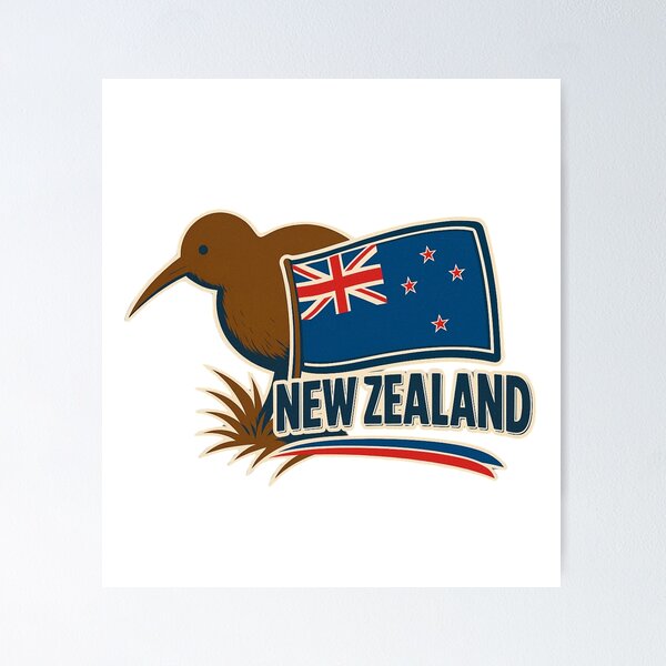 Item preview, New Zealand Flag With Kiwi Bird, Maori Land, New Zealand Adventure designed and sold by johnnie2749.