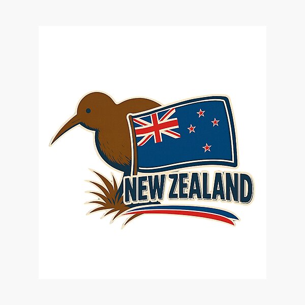 Item preview, New Zealand Flag With Kiwi Bird, Maori Land, New Zealand Adventure designed and sold by johnnie2749.