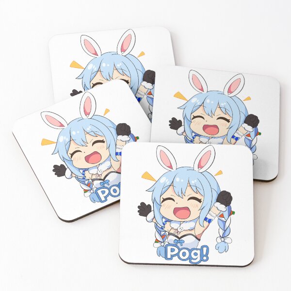 Item preview, Usada Pekora Mario Party Style Sticker "POG!" designed and sold by Fresh Oshi Pressed.
