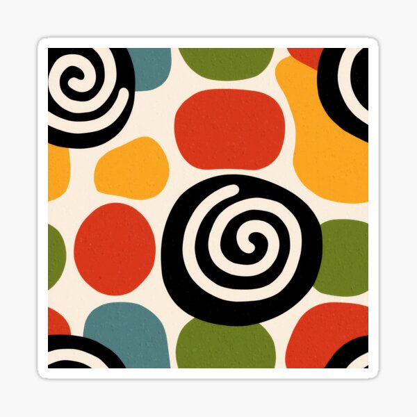 Aperçu de l'œuvre Motif africain abstrait en spirale créée et vendue par junkydotcom.