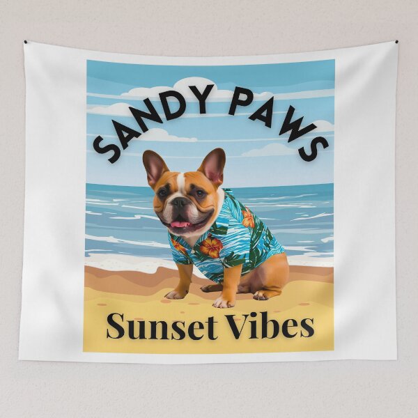 Item preview, French Bulldog Sunset Vibes – Tropical Beach Dog Design designed and sold by Fredster1966.