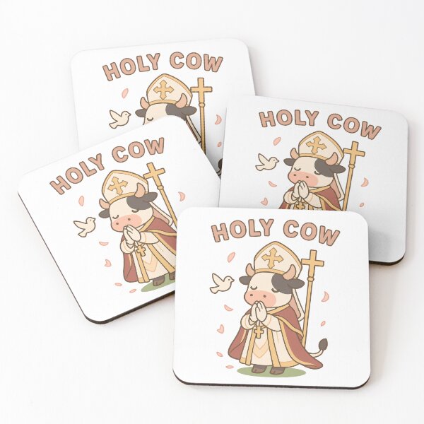 Item preview, Holy Cow - Dairy Cows Wearing Pope Costume designed and sold by Pastel Purrade.